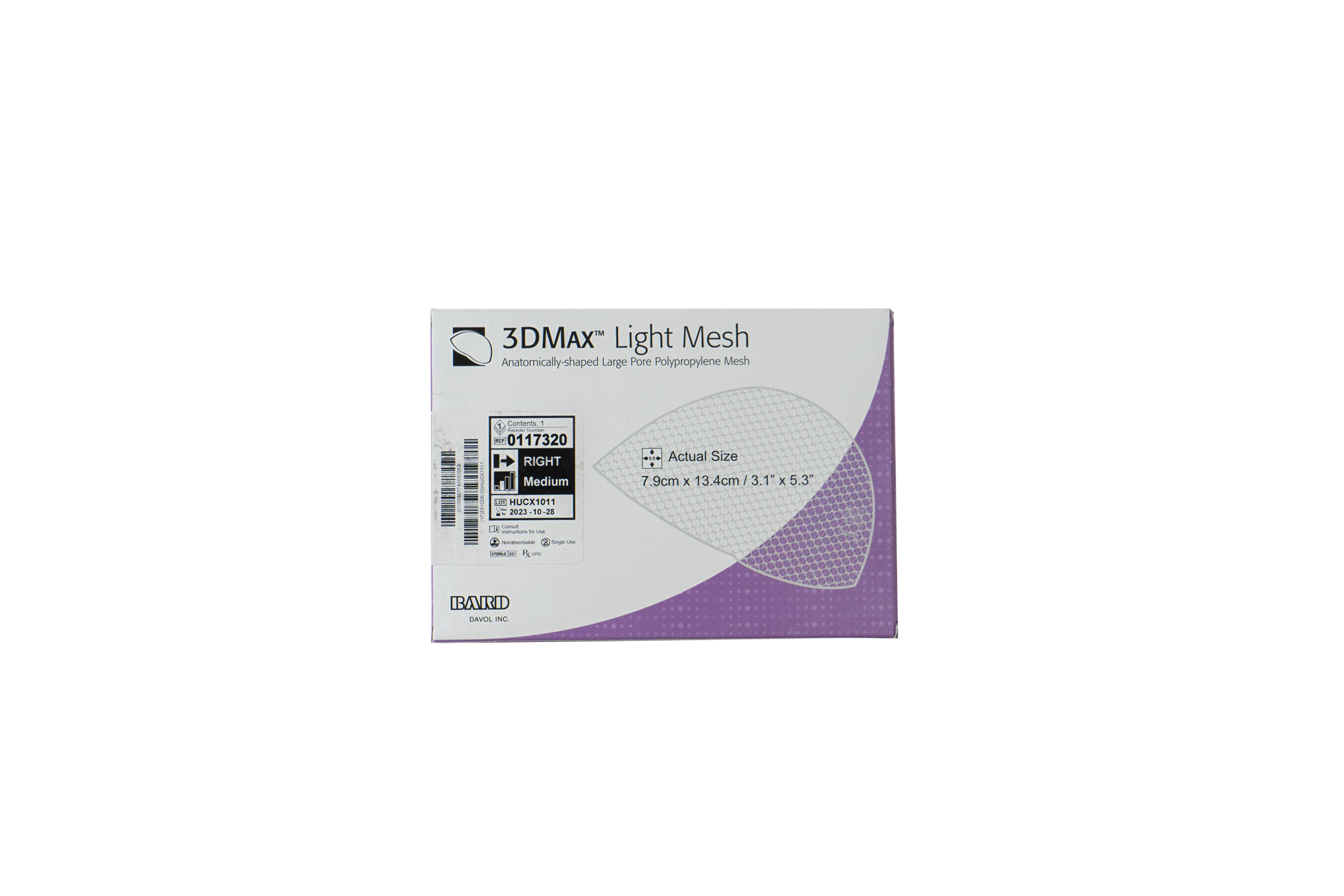 MALLA 3DMAX LIGHT DERECHA MEDIANA 7.9CM X 13.4CM BARD